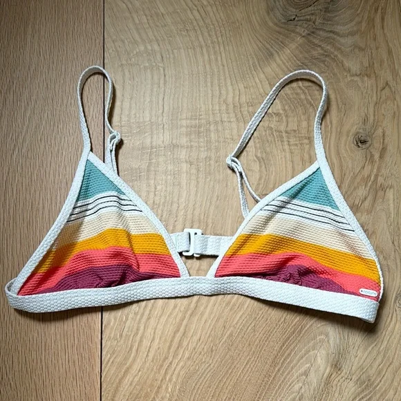 Rip Curl Beach Street Stripe Bikini Top small - Picture 1 of 4